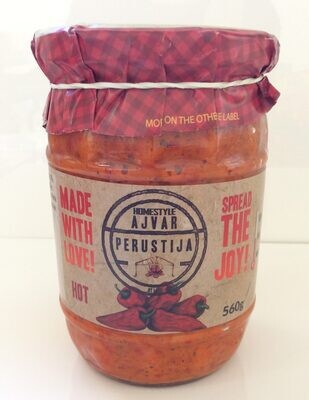 HOMESTYLE AJVAR PERUSTIJA HOT (560G) HOMESTYLE AJVAR PERUSTIJA HOT (560G)