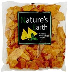 NATURE'S EARTH CHEESY CORN CHIPS (500G) NATURE'S EARTH CHEESY CORN CHIPS (500G)