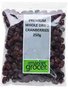 THE MARKET GROCER GROCER PREMIUM WHOLE DRIED CRANBERRIES (250G)