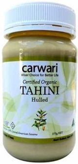 CARWARI TAHINI ORGANIC UNHULLED 375G CARWARI TAHINI ORGANIC UNHULLED 375G