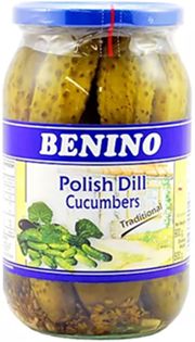 BENINO TRADITIONAL POLISH DILL PICKLE CUCUMBERS 900G (GHERKINS) BENINO TRADITIONAL POLISH DILL PICKLE CUCUMBERS 900G (GHERKINS)