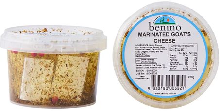 BENINO MARINATED GOATS CHEESE (250G)