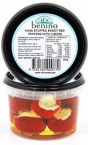 BENINO HAND STUFFED SWEET RED PEPPERS WITH CHEESE (250G)