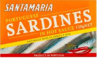 SANTAMARIA PORTUGUESE SARDINES HOT (120G) SANTAMARIA PORTUGUESE SARDINES HOT (120G)