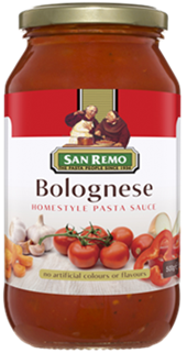 SAN REMO BOLOGNESE SAUCE (500g) SAN REMO BOLOGNESE SAUCE (500g)