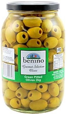 BENINO GREEN PITTED OLIVES (2KG) BENINO GREEN PITTED OLIVES (2KG)