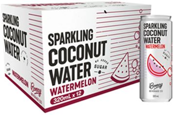 SPARKLING WATERMELON COCONUT WATER (320MLX12) BOX SPARKLING WATERMELON COCONUT WATER (320MLX12) BOX