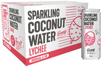 SPARKLING LYCHEE COCONUT WATER (320MLX12) BOX SPARKLING LYCHEE COCONUT WATER (320MLX12) BOX