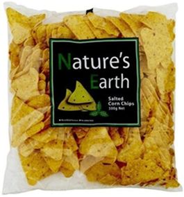 NATURES EARTH SALTED CORN CHIPS (500GX6) BOX