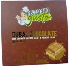 GUSTO VIRAL PISTACHIO DUBAI DARK CHOCOLATE BAR (100G)
