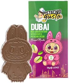 GUSTO VIRAL PISTACHIO DUBAI LABUBU INSPIRED CHOCOLATE BAR (100G) GUSTO VIRAL PISTACHIO DUBAI LABUBU INSPIRED CHOCOLATE BAR (100G)