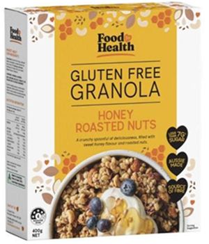 FOOD HEALTH GLUTEN FREE GRANOLA HONEY ROASTED NUTS (400G)
