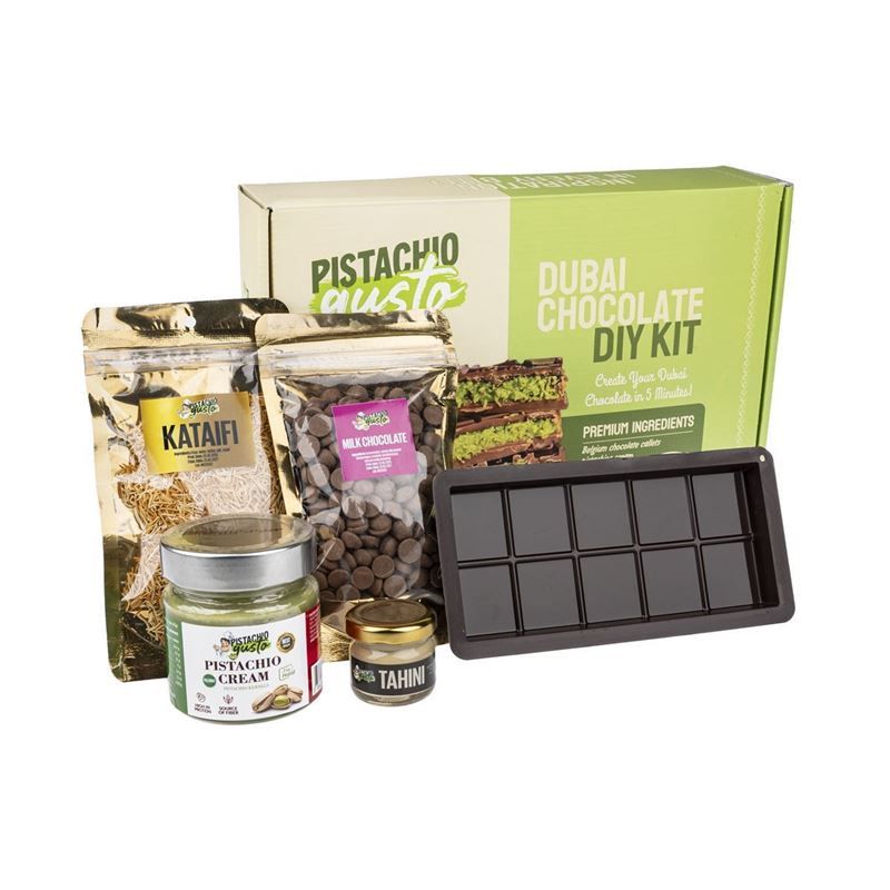 PISTACHIO GUSTO DUBAI CHOCOLATE DIY KIT PISTACHIO GUSTO DUBAI CHOCOLATE DIY KIT