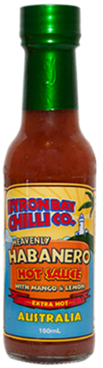 BYRON BAY CHILLI CO. HEAVENLY HABANERO HOT SAUCE WITH MANGO AND LEMON EXTRA HOT (150ML)