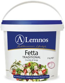 LEMNOS FETTA TRADITIONAL CRUMBLY & TANGY CHEESE TUB (2KG NET) LEMNOS FETTA TRADITIONAL CRUMBLY & TANGY CHEESE TUB (2KG NET)