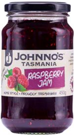 JOHNNO'S TASMANIA RASPBERRY JAM (450G)