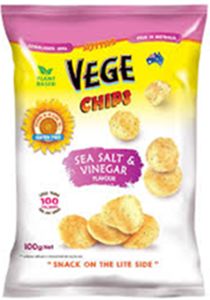 VEGE CHIPS SEA SALT & VINEGAR FLAVOUR (100G)