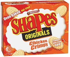 ARNOTT'S SHAPES CHICKEN CRINKY CRAKER BISCUITS (175g)