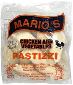 MARIO'S FRESHY FROZEN CHICKEN AND VEGETABLES PASTIZZI (600G)