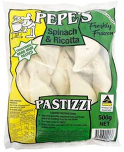 PEPE'S FROZEN SPINACH & RICOTTA PASTIZZI (500G)