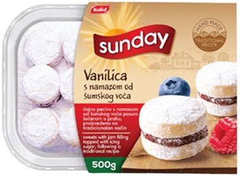 SUNDAY VANILICA COOKIES WITH FOREST FRUIT JAM (500G)