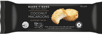 BAKED ON BOND COCONUT MACAROONS GF & NUT FREE (160G)