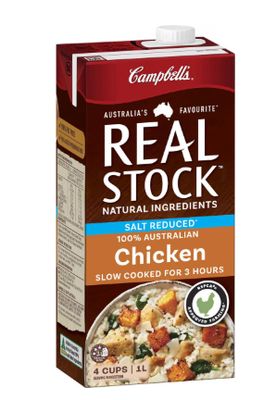CAMPBELLS REAL STOCK SALT REDUCED CHICKEN (1L) CAMPBELLS REAL STOCK SALT REDUCED CHICKEN (1L)