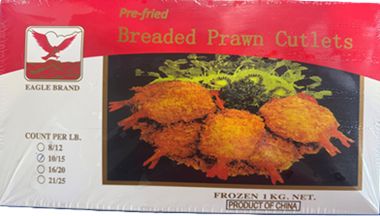 EAGLE BRAND BREADED PRAWN CUTLETS (1KG) EAGLE BRAND BREADED PRAWN CUTLETS (1KG)