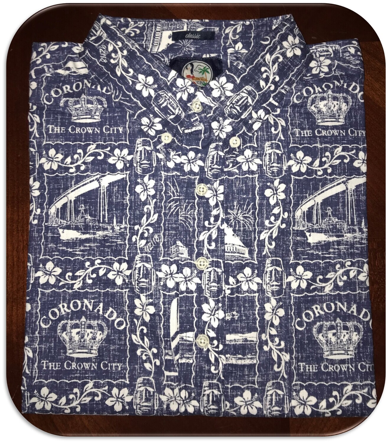 Crown City Shirt - Navy Buttonfront or Pullover