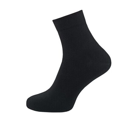 Kurzschaft-Socken Komfortbund "ohne Gummi"- Gr. 47/49 - schwarz - 2er Pack