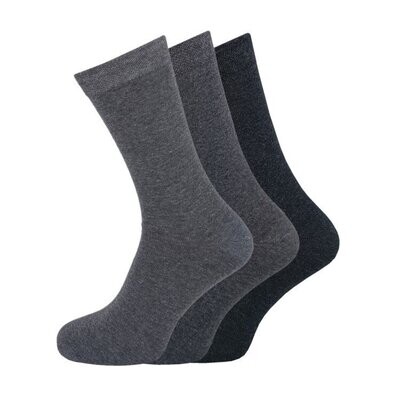 Business-Socken ohne Naht - Grautöne - 3er Pack