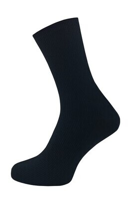 Socken ohne Naht aus 100% Baumwolle mit Rippe - schwarz - 5er Pack