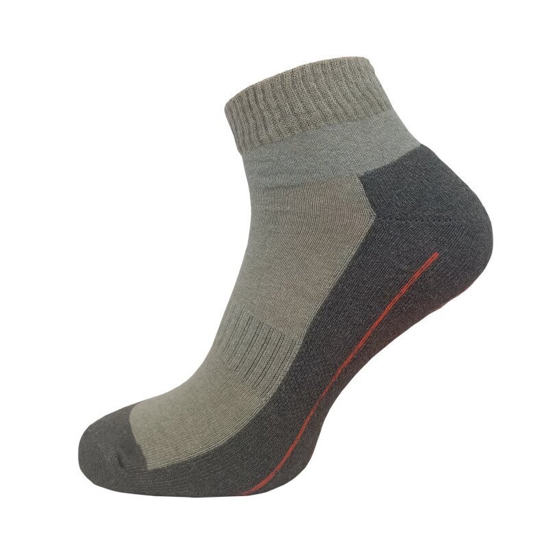 Kurze Arbeits- und Freizeitsocken mit Frotteesohle - oliv -  2er Pack