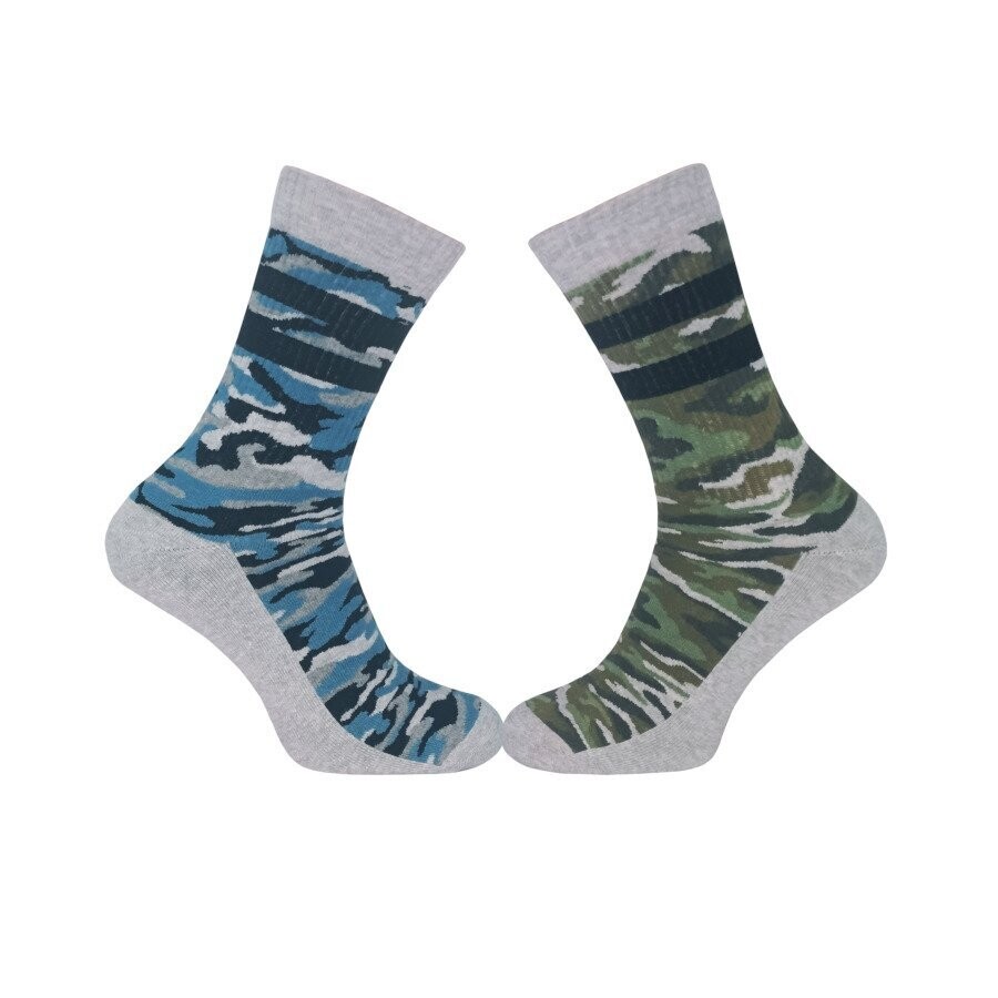 Freizeitsocken CAMOUFLAGE - oliv oder marine - 3er Pack