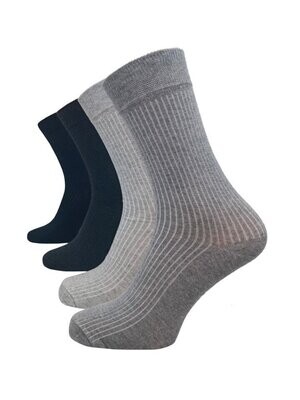Business-Socken Rippenmuster – schwarz, anthra und grau - 5er Pack