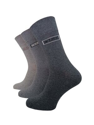 Socken mit Komfortbund "ohne Gummi" mit Motiv - Grautöne - 3er Pack