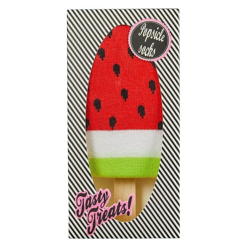 Damen-Socken Eis am Stiel Melone in Geschenkpackung - 1 Paar Damen-Socken Eis am Stiel Melone in Geschenkpackung - 1 Paar