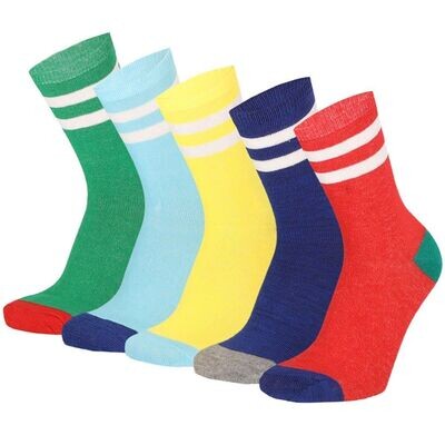 Kinder-Socke Gr. 35-42 - Ringel - bunt - 5 Paar