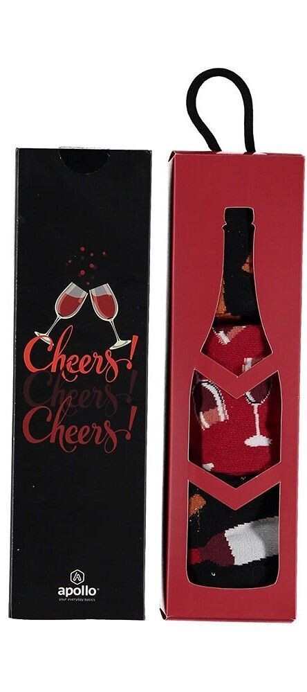 Herren Socke Wein in Geschenkverpackung - 3 Paar