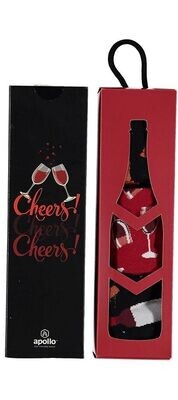Herren Socke Wein in Geschenkverpackung - 3 Paar Herren Socke Wein in Geschenkverpackung - 3 Paar