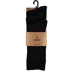 Vollfrottee-Socken uni - schwarz - 3er Pack