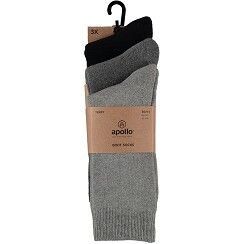 Vollfrottee-Socken uni - grau- 3er Pack