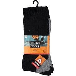 Thermo-Socke mit hohem Wollanteil (40%) - anthra/grau - Größe 46/48 - 3er Pack