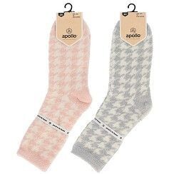 Damen Chenille-Socken - rosé oder grau - 2er Pack