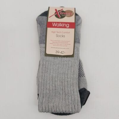 Warme Outdoor-Socken - grau - 45% Wolle - 1 Paar