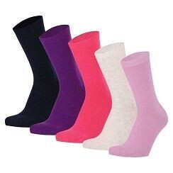 Kinder-Socke Gr. 27-38 - uni pink/blau/grau - 5 Paar Kinder-Socke Gr. 27-38 - uni pink/blau/grau - 5 Paar