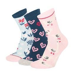 Kinder Socke Gr. 31-38 - Gänsewiese - rosa/blau - 3 Paar Kinder Socke Gr. 31-38 - Gänsewiese - rosa/blau - 3 Paar