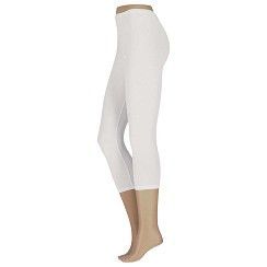 Baumwoll-Capri-Legging - weiß