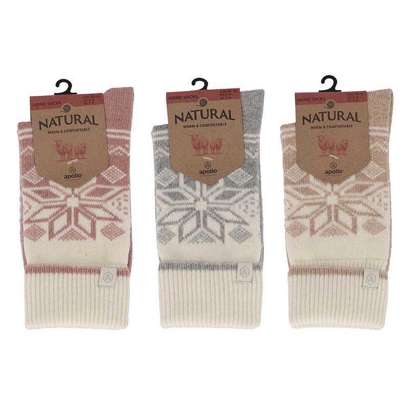 Damen Woll-Socken - 49% Wolle - 3 Farben - 1 Paar