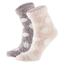 Damen Flausch-Socken - rosé/bordo - 2er Pack Damen Flausch-Socken - rosé/bordo - 2er Pack